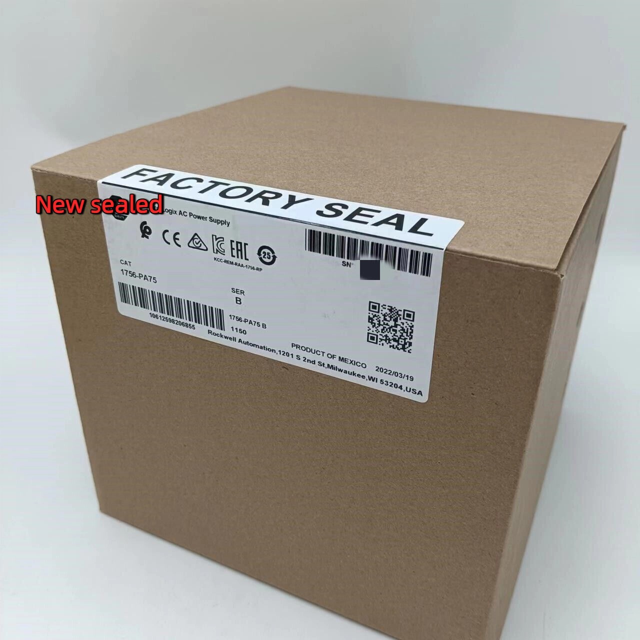NEW- 1756-PA75 SER B PLC ControlLogix AC Power Supply 1756PA75 USA
