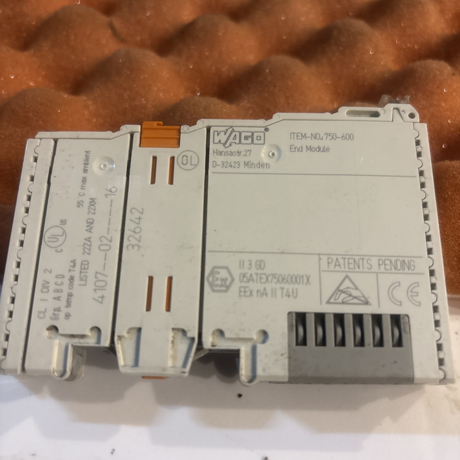 WAGO 750-600 End Module I/O System 750 Fieldbus Termination Module