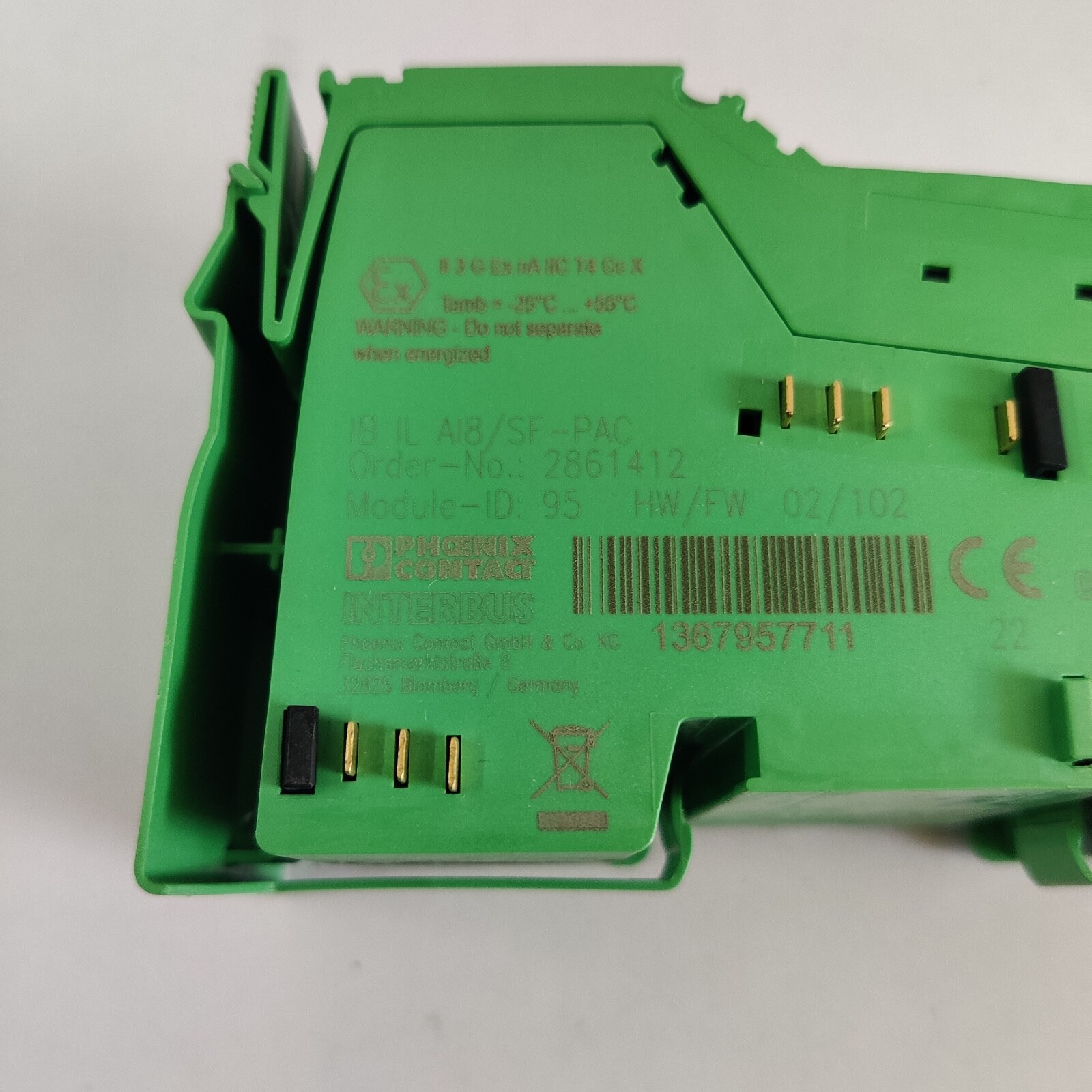 PHOENIX CONTACT 2861412 IB IL AI 8/SF-PAC Analog module