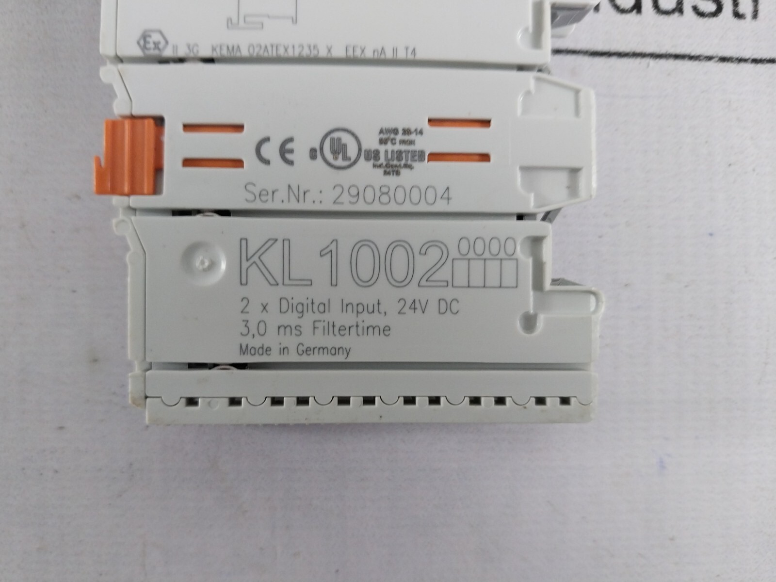 TRS KL1002 2-channel Digital Input Module 24VDC KEMA 02ATX1235X