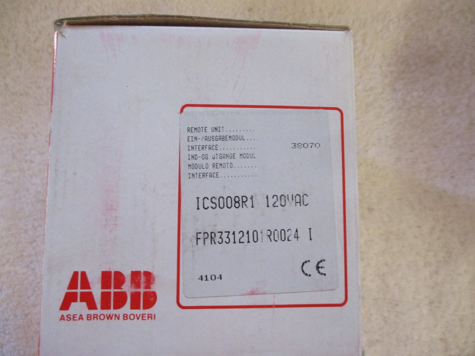 NIB ABB Procontic CS 31 I/O Remote Unit ICS008R1