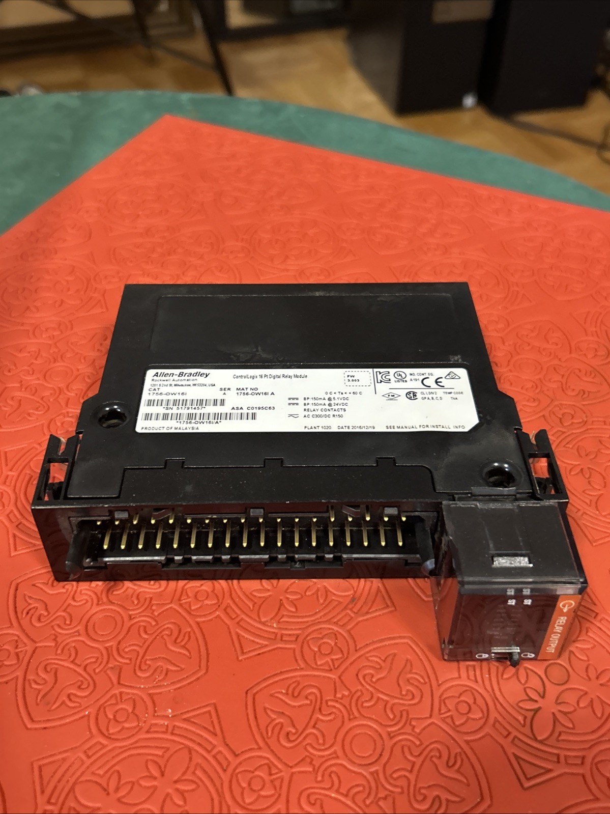 Allen Bradley 1756-OW16I/A ControlLogix Isolated Relay Output Module (V13)