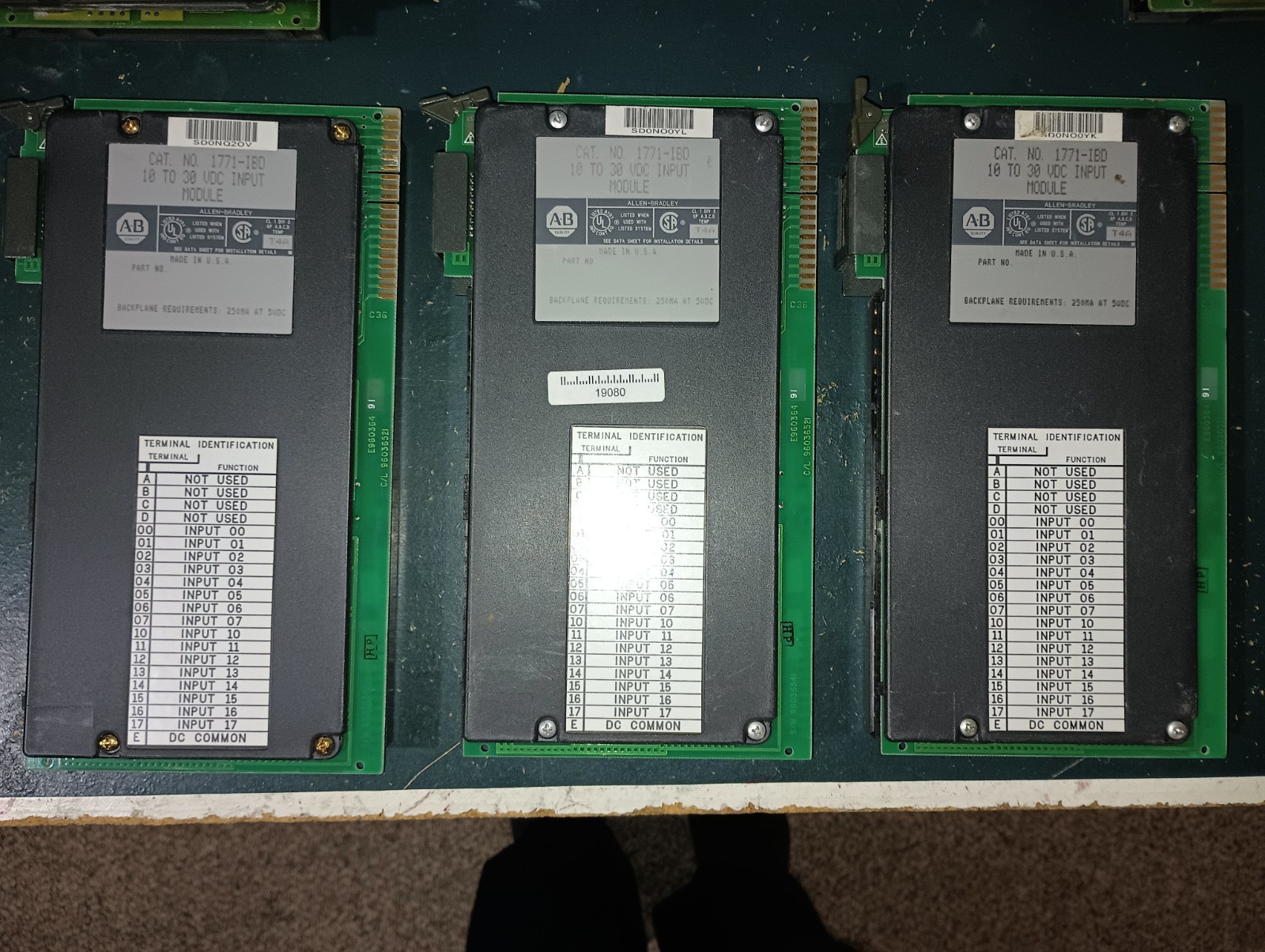Lot of 3 Allen-Bradley 1771-IBD/B Input Modules 10–30VDC AS-IS PLC-5