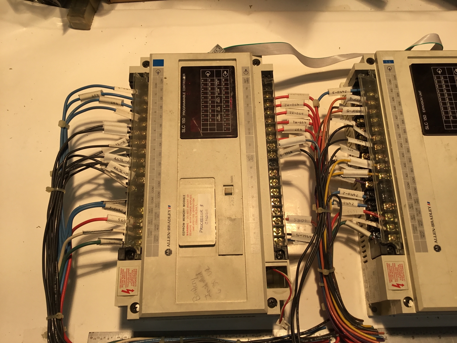 Allen Bradley SLC 150 Processor 1745-LP150 w/1745-E153 Expansion Used (10)