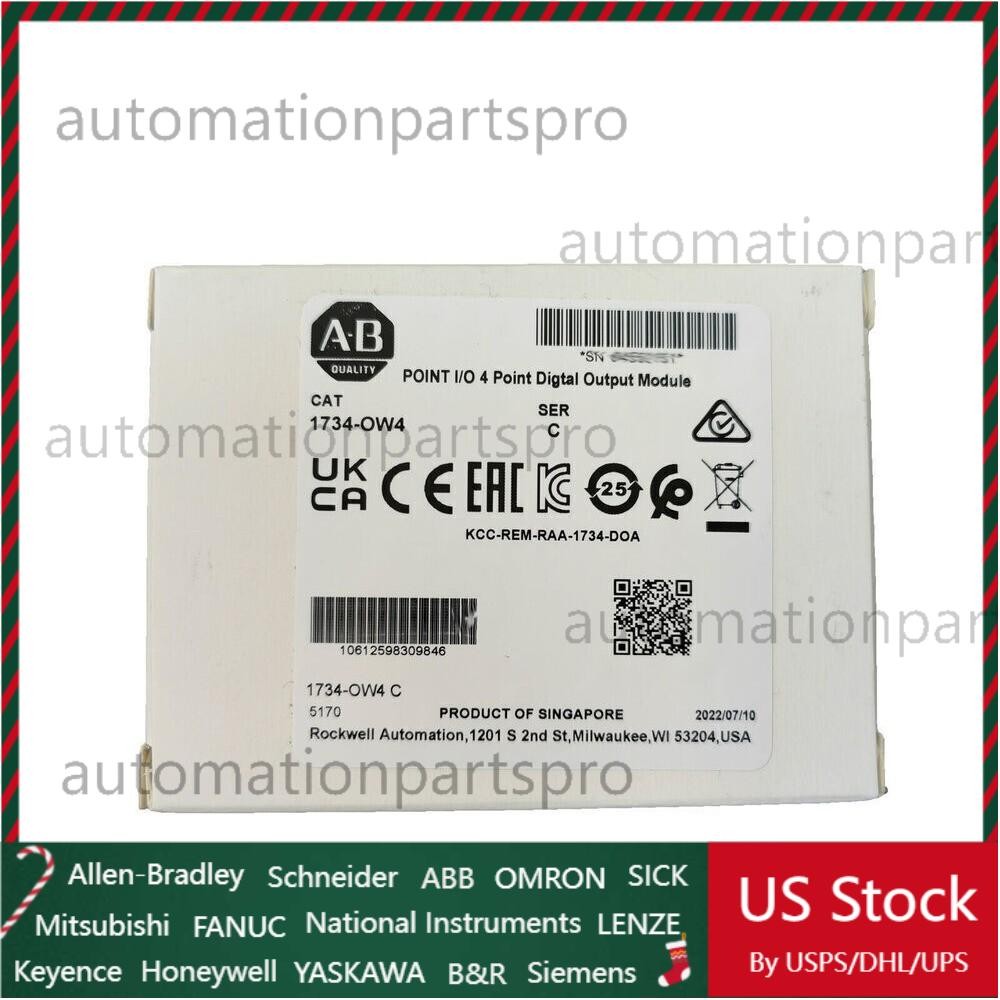 New AB 1734-OW4 Point I/O 4 Point Digital Output Module 1734OW4 In US Free Tax