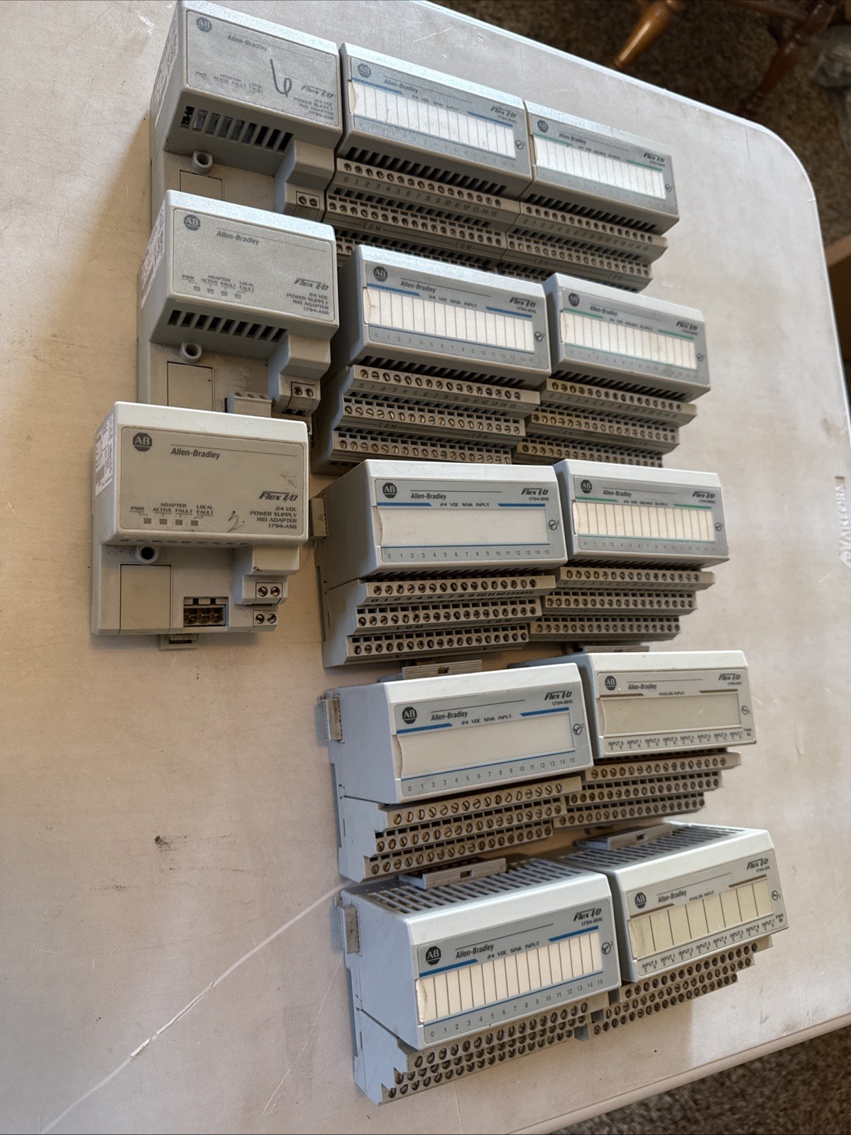 Allen Bradley Lot Of 23 Items. 1794-ABS_1794-IB16_1794-OB16_1794-IE8_1794-TB3
