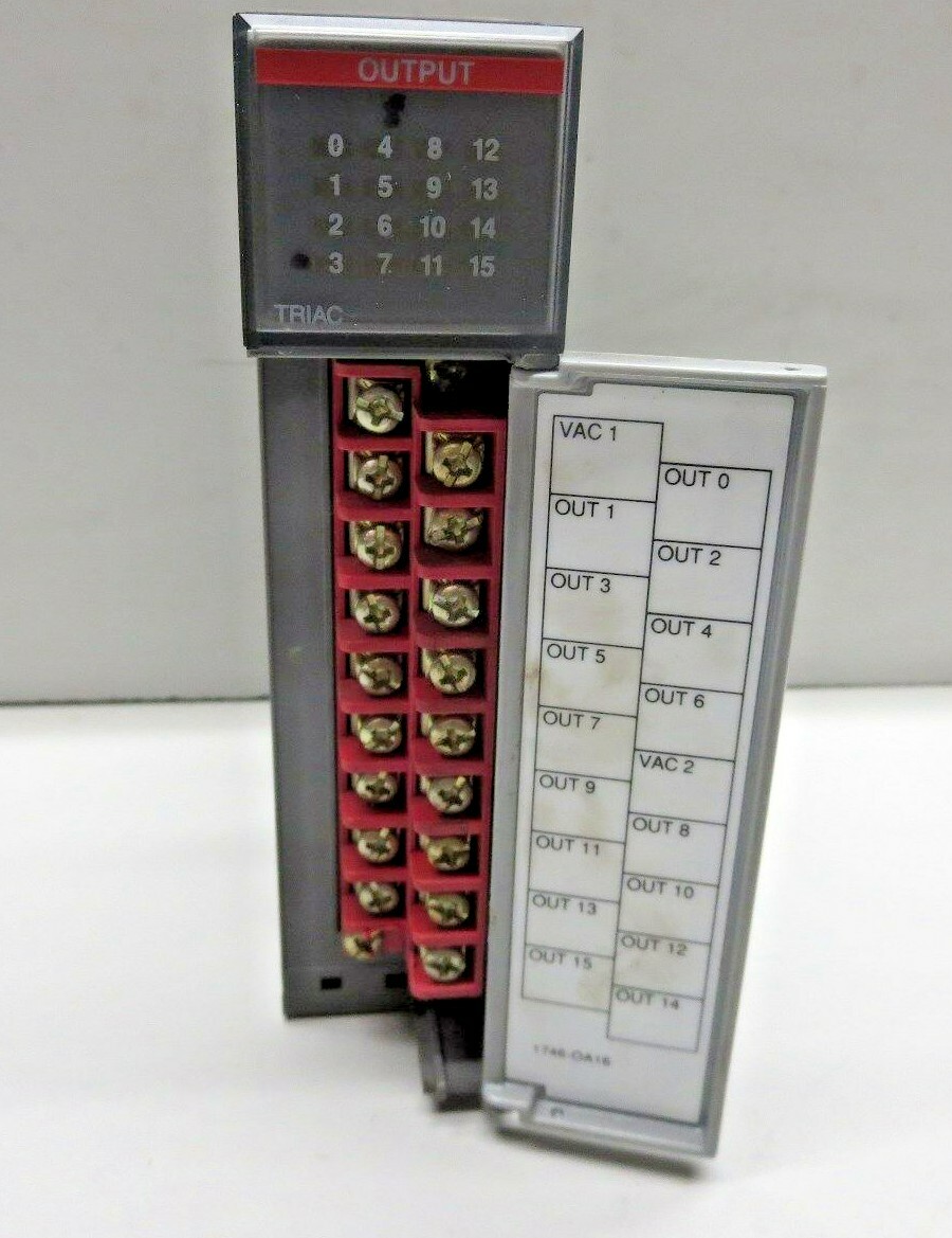 Allen-Bradley SLC500, 1746-0A16 Output Module (85-265VAC, 50/60Hz) Lot of 2