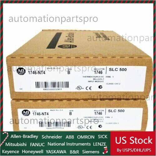 New Factory Sealed AB 1746-NT4 SLC 500 PLC Input Module 1746NT4 US Free Tax