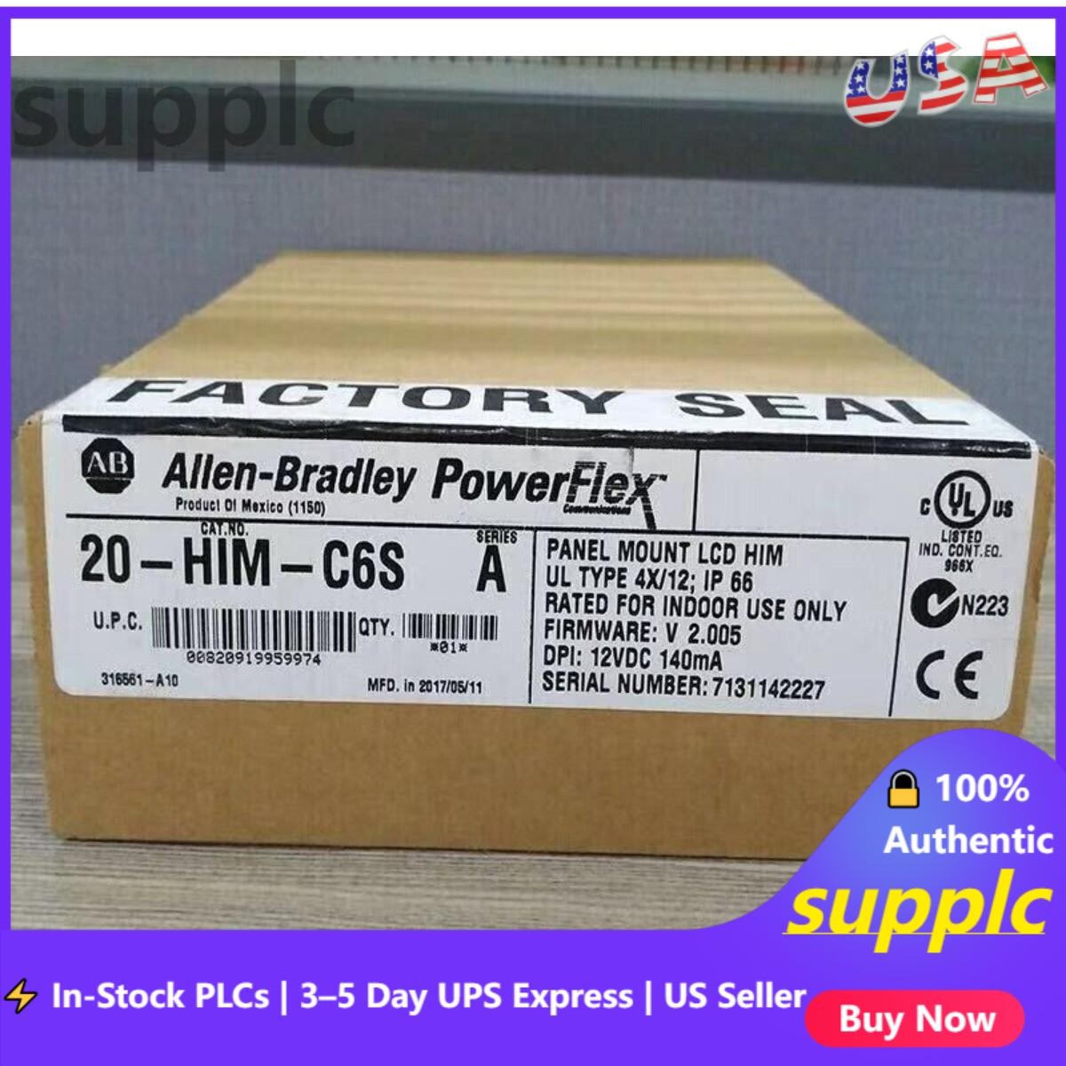 FACTORY SEALED Allen-Bradley 20-HIM-C6S Ser A Panel Mount LCD HIM AB 20 HIM C6S