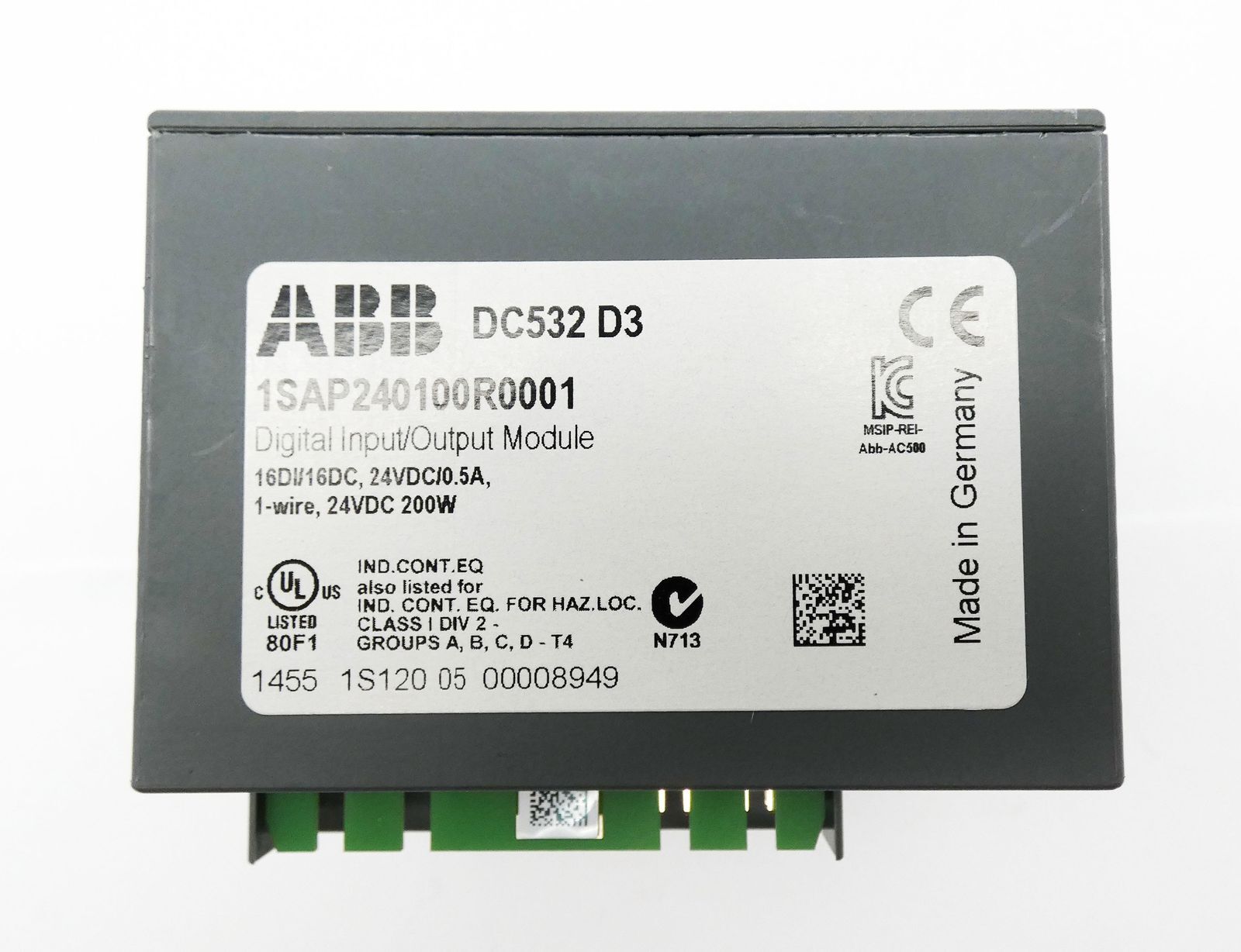ABB DC532 1SAP240100R0001 E:D3 Digital I/O Module -used-