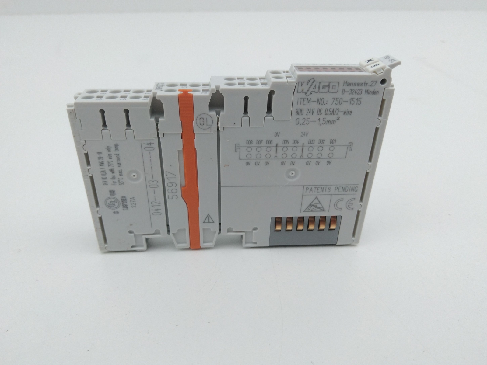 Wago 750-1515 8-Channel Digital Output Module, 24VDC, 0.5A