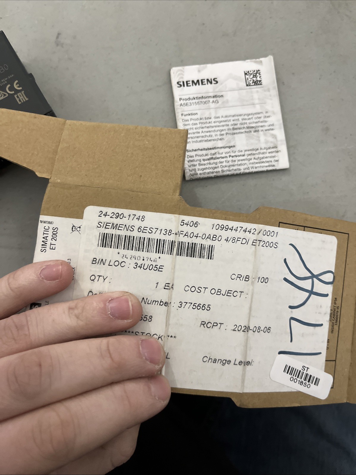 SIEMENS ET 200S SIMATIC DIGITAL INPUT MODULE 6ES7138-4FA04-0AB0 NEW!!!