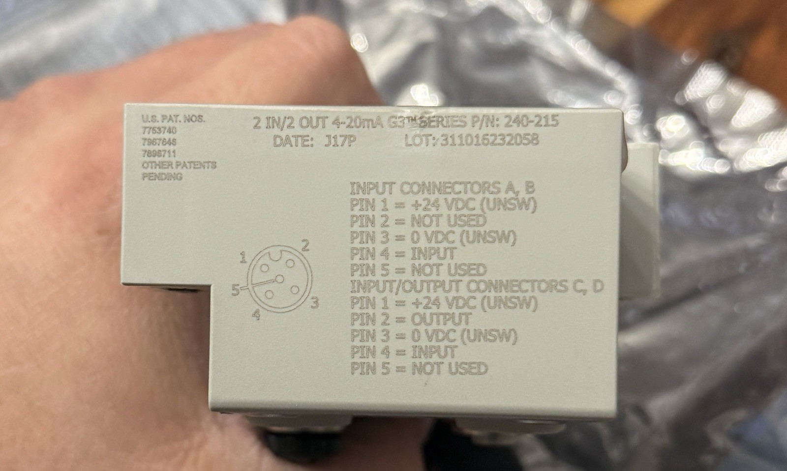 Aventics 240-215 I/O Module, G3 Series, 24V Dc