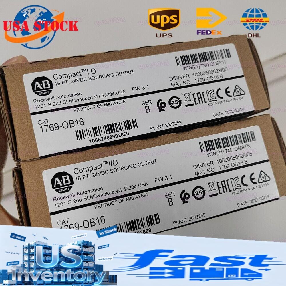 New Allen-Bradley 1769-OB16 CompactLogix 16 Pt 24VDC D/O Module US Free Tax
