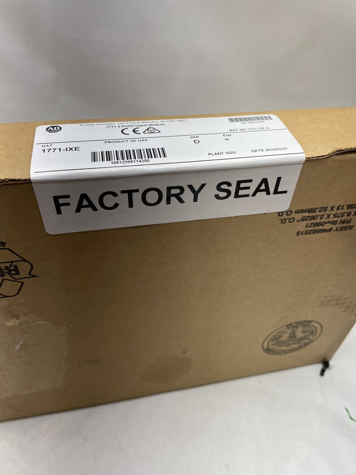 NEW SEALED 1771IXE /D ALLEN BRADLEY 1771-IXE THERMOCOUPLE MILLIVOLT INPUT