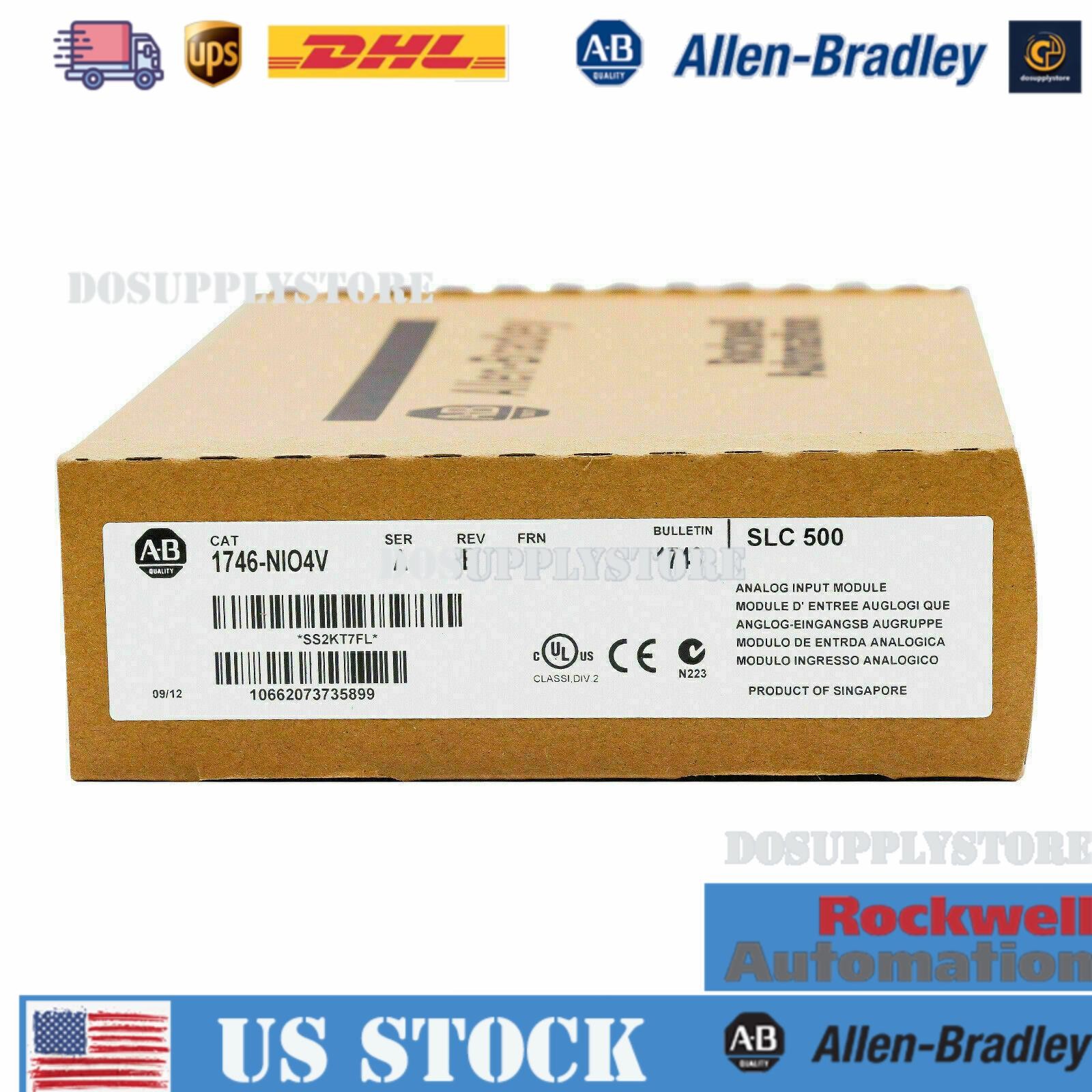 Sealed AB 1746-NIO4V SER A SLC 500 Analog Output Module FAST SHIP US Free Tax