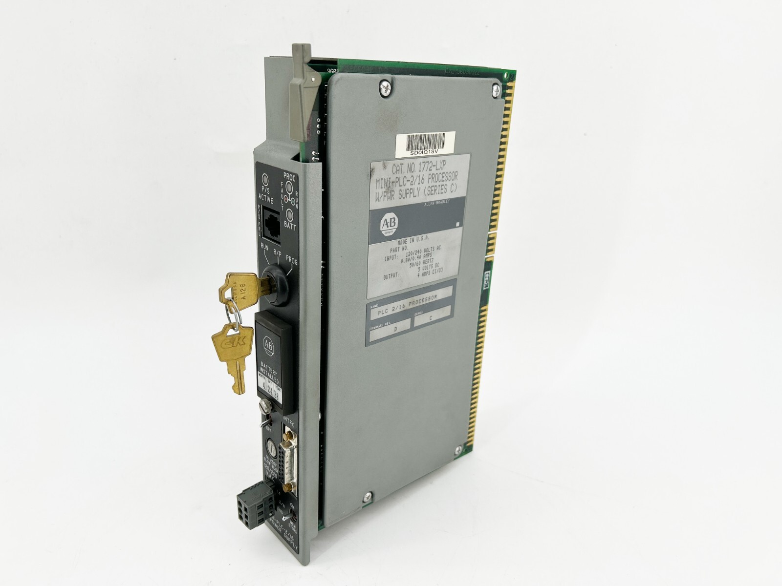 New Allen Bradley 1772-LXP Processor Module 4A 240V 50.60Hz 4k Word SRAM Ser.C