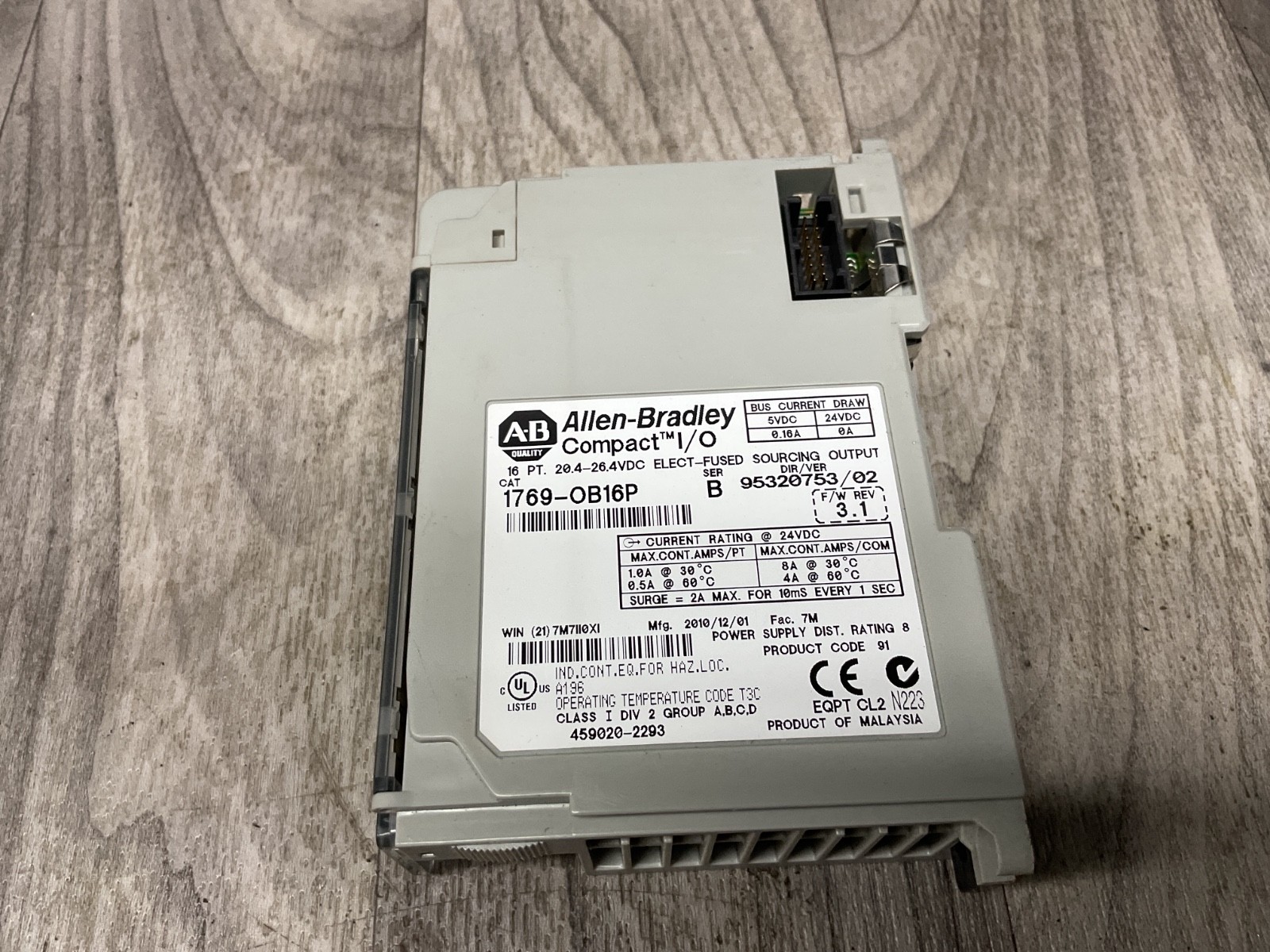 Allen Bradley 1769-OB16P Series B Compact I/O Sourcing Output Module #35J74