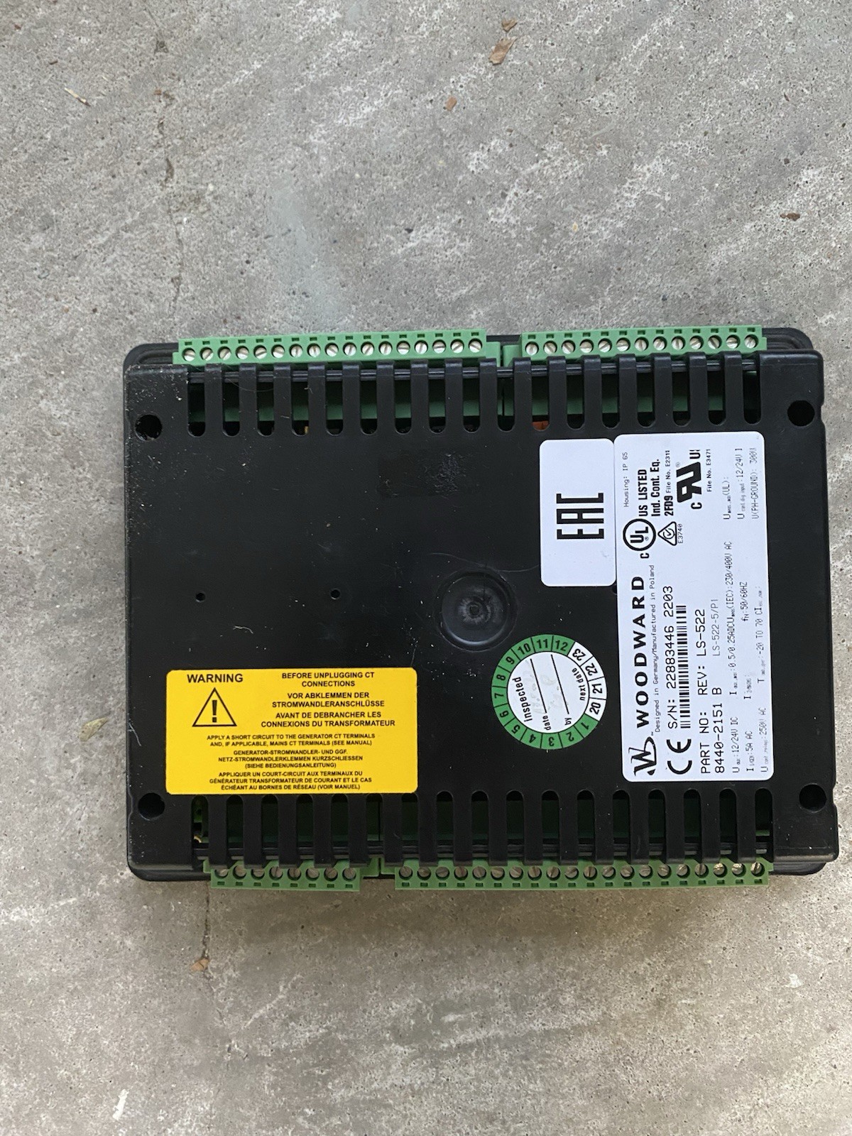 NOS NEW Woodward LS-522 Controller LS-522-5/P1 8440-2151