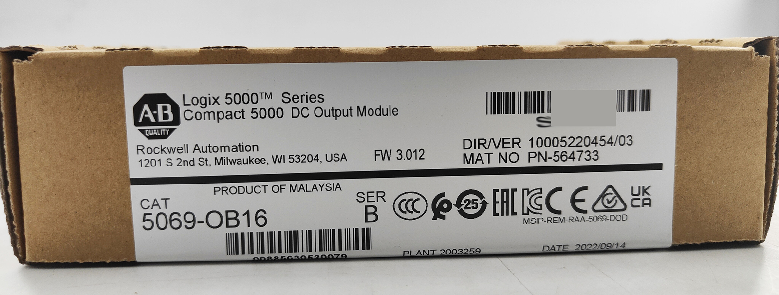 Allen Bradley 5069-OB16 Series B Compact Logix 5000 New Sealed