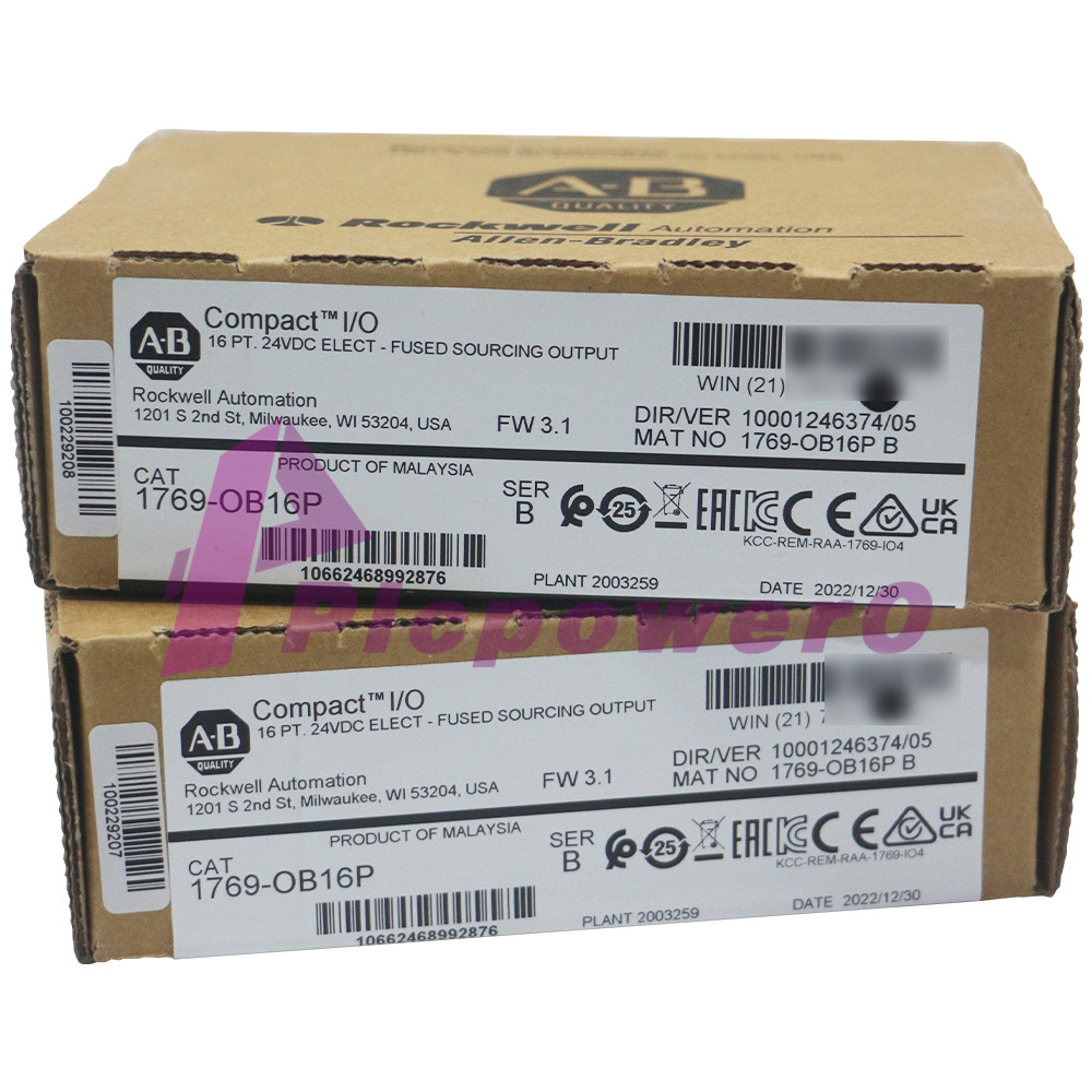Factory Sealed Allen Bradley 1769-OB16P CompactLogix 16 Pt 24VDC Prot D/O Module